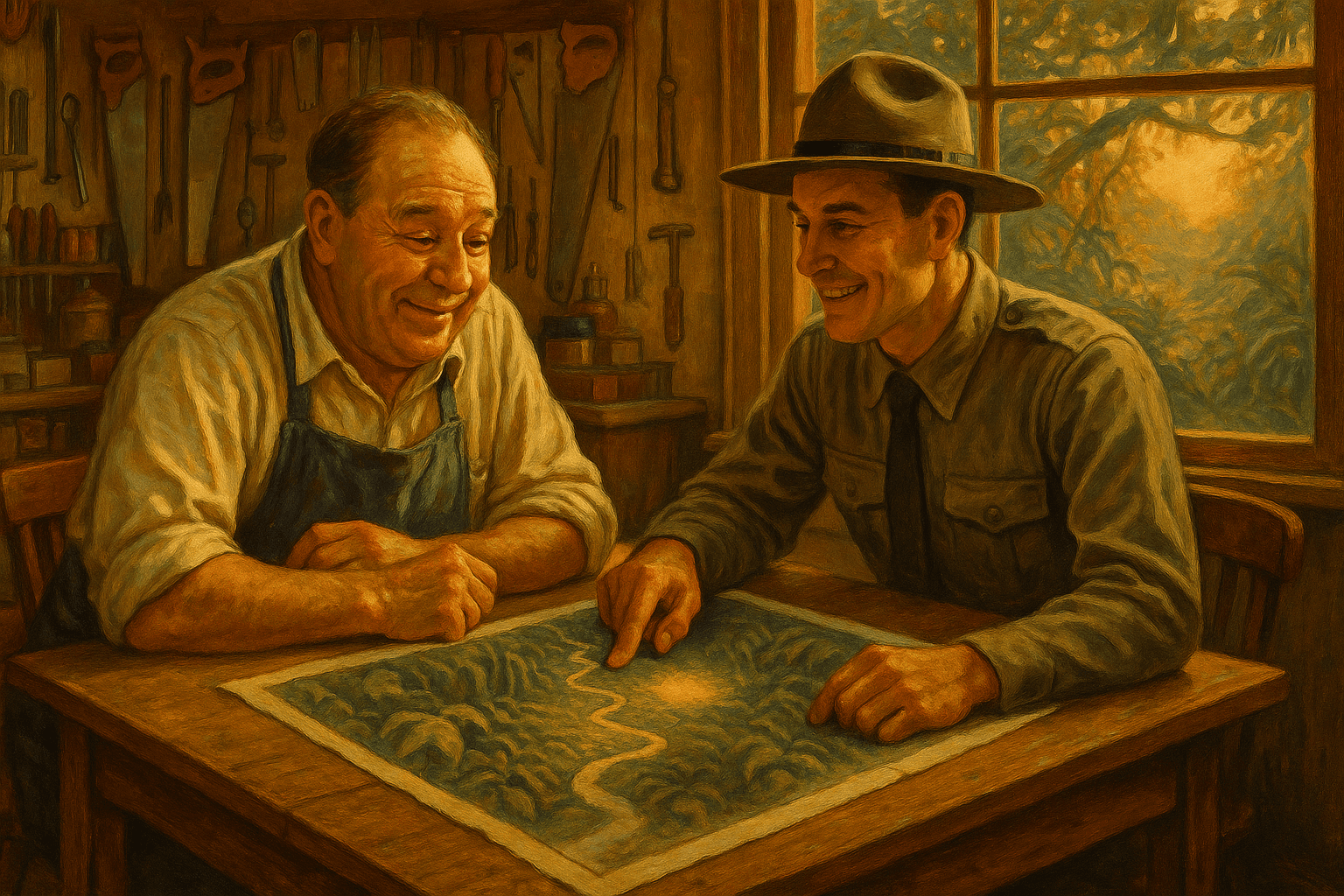 Small business owner and FundScout ranger studying the path to funding together