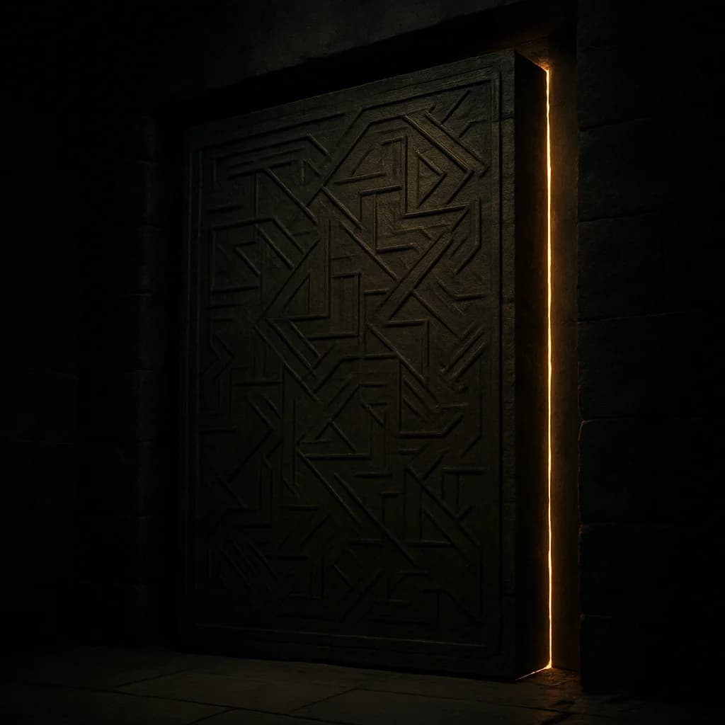Abstract visualization of mathematical encryption keys protecting a stream of financial data