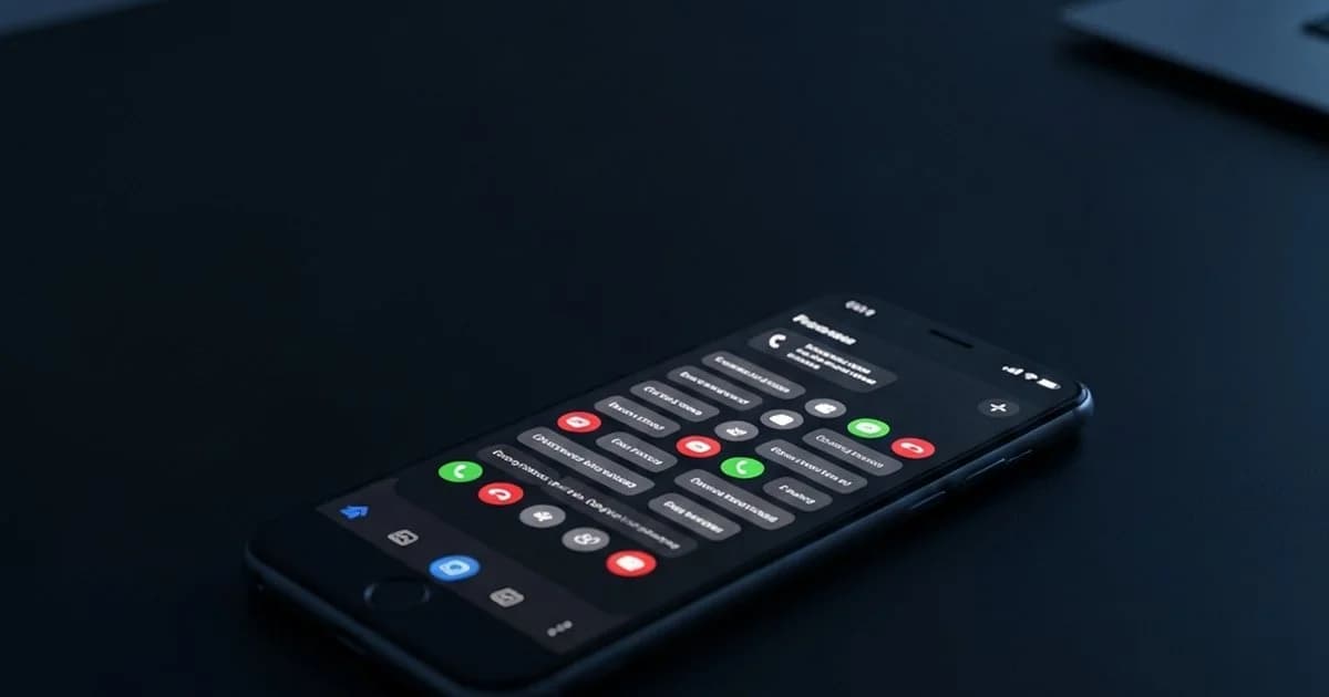 Smartphone glowing with multiple incoming call notifications on a dark desk